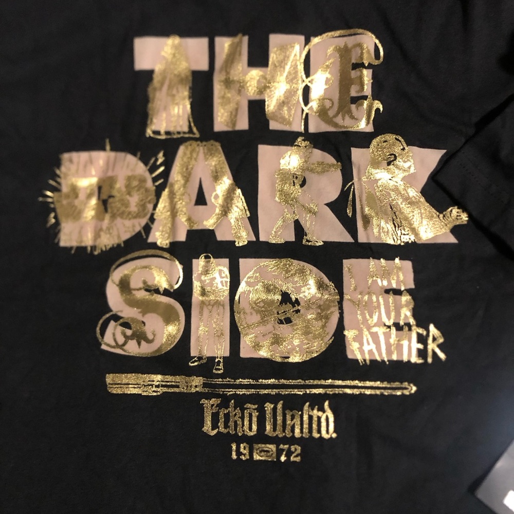 Star Wars, T-Shirt, Ecko Unltd - 2008, New, Black/Gold, L, with tags